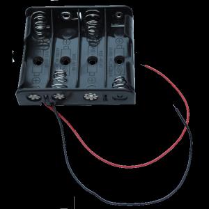 China Black 4 1.5V AA Battery Holder Box For Arduino supplier