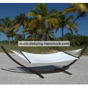 Two People Weather Resistant White Caribbean Style Hammock , Hand Woven Hammock