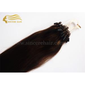 22" Micro Ring Hair Extensions - 22" Brown Pre Bodned Micro Ring Loop Hair Extensions 1.0 G / Strand For Sale