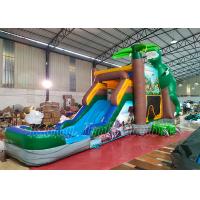 China Dinosaurs Happy Hop Bouncy Castle Slide T-Rex Bounce House Inflatable Jumping Castles on sale
