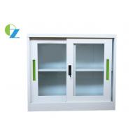 China Short Glass Sliding Door Cupboard Office Furniture H900*W900*D400(MM) KD Structure on sale