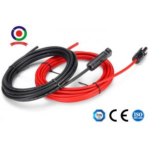 China 10AWG 6mm² Solar Panel Extension Cable Copper Wire Black Red With MC4 Connector supplier