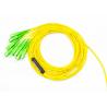 China SC APC Single Mode Fiber Patch Cord 12 Cores Yellow Color 55dB Return Loss wholesale