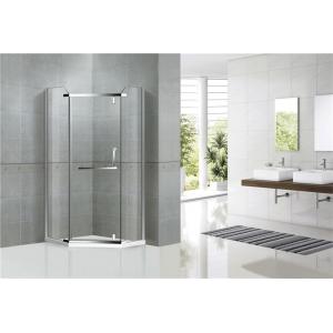 Diamond Shape Stainless Steel Shower Enclosure Pivot Door For Hotel / Home