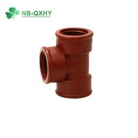 China PPH Plastic Pipe Fitting Round Head Code Red Pn16 Thread Female Tee Customized Request on sale