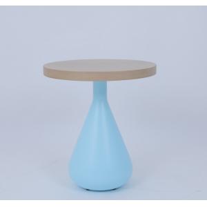 Wood Top Round Small Cocktail Table For Hilton Hotel Side Table