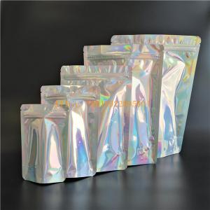 China Holographic Stand Up Foil Pouches Aluminium Foil Mylar k For Gifts / Cosmetics supplier