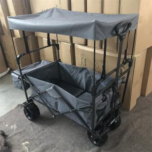 600D Oxford Foldable Wagon Cart Stroller Polyester Childrens Folding Wagon With Canopy