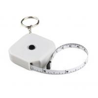 China Wintape 60 Inch/1.5M Square White Retractable Button Measuring Tape Body Size Measure Tape Measure With Key Ring Design on sale
