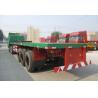 China Tri axle 40 Tons Skeletal semi trailer for Transporting 20 foot 40 foot flatbed trailer wholesale