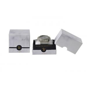 Cardboard Morden Marble Gift Box , Single Watch Gift Boxes With Pillow