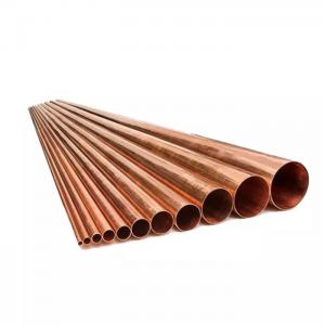 China 15m 10m 20m Seamless Copper Tube Air Conditioner Refrigeration Connecting Heating Cooling Straight Brass Pipe supplier