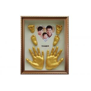Customized Memory Keepsake Box , 3D Baby Hand And Footprint Frame DIY Newborn Gift