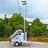 Mobile Solar Light Tower Mast 7m / 8m / 9m Construction Light Tower Trailer Light Tower