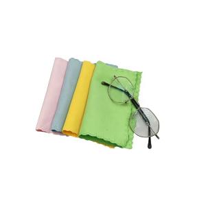 Double Sided Fleece Glasses Wiping Cloth Eyewear Cleaning Cloth Wavy Edge