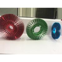 China Red Anodized Aluminum Sunflower Radiator Led Cylindrical Heat Sink For Tracking Light on sale