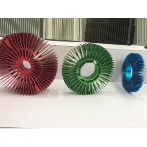 China Red Anodized Aluminum Sunflower Radiator Led Cylindrical Heat Sink For Tracking Light supplier