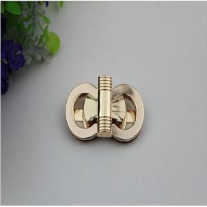 Custom butterfly shape light gold purse twist lock turn lock fastener