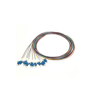 LC / UPC Fiber Optical Pigtail , Fiber Cable Single Mode 0.9mm 12 Color