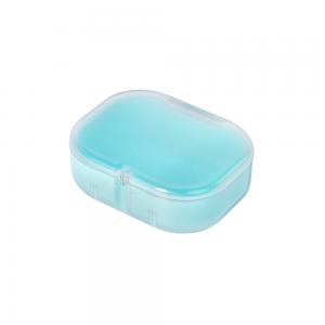 China Food Grade Silicone Dental Retainer Box Container Portable Small Size Square Shape supplier