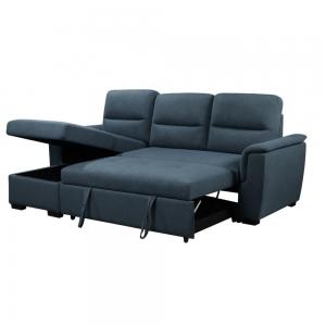 Furniture Factory latest design of living room sofa storage with USB functional sofa bed 2 seater with chaise sofa set