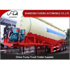 China Double Compartment Bulk Cement Semi Truck Tanker Trailer with 60cbm capacity supplier