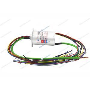 China 1000M Gigabit Ethernet Slip Ring With Flange 300rpm Precious Metal supplier