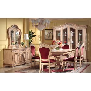 China Villa Red Luxury Modern Dining Table Set American Style Dining Furniture ISO14001 supplier