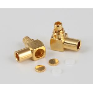 China 50ohm MMCX connector male right angle rf coaxial connector mmcx crimp for semi-flex cable supplier