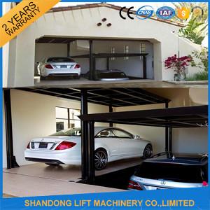 China Steel Auto Car Lift , Hydraulic Garage Car Lift Double Deck Car Parking System supplier