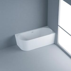 China Fresh Acrylic Free Standing Bathtub White Customized Color For Bathroom supplier
