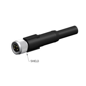 China 3p M8 conector impermeável fêmea X IP67 Cording com comprimento do Pvc de 1m 3m 5m supplier