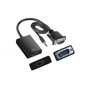 China 1080P Computer To TV 170mm VGA To HDMI Adapter Cable supplier