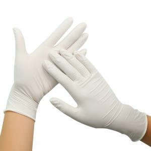 Disposable Powder Free Non Sterile Latex Examination Gloves 14 Mpa