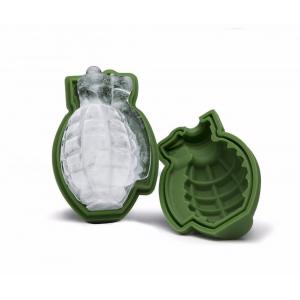 China 100% Food Grade Silicone Ice Cube Trays / 3D Grenade Ice Cube Mold 60g supplier