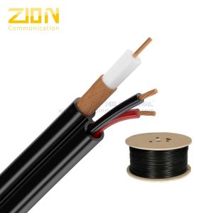 China Chaqueta de PVC coaxial del cable de transmisión del CCTV de la UL CMR RG59/U con 7 el poder del × 0.37m m A.C. para los E.E.U.U. supplier