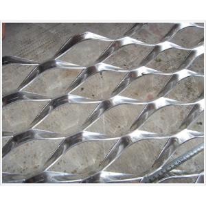 Decorative Aluminum Expanded Mesh Sheet , Diamond Wire Mesh Panels Raised Expanded