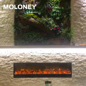 70inch Fixed Glass Flush Mount Electric Fireplace Fire Simulation