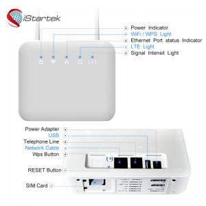 4G LTE WiFi CAT6 300mbps RJ11 RJ45 Wi Fi Router with External Detachable Antennas