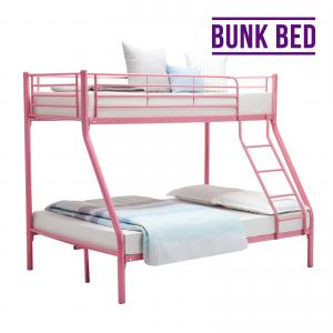 China Custom Iron Tube Bed ,  Industrial Metal Bunk Beds Glossy Finish supplier