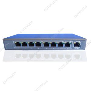China interruptor portuario 24V de 8 POE con 1 puerto del uplink, mini interruptor de Ethernet del eje de la red para la cámara IP supplier