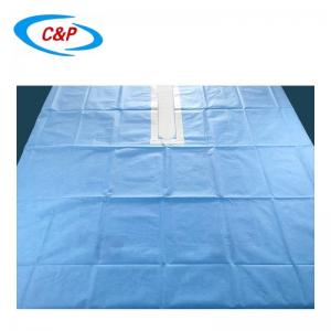 Waterproof SMS Blue Disposable Surgical Drape Split Sheet With Adhesive