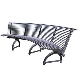 Custom Curved Outdoor Metal Benches For Bus Stop Park Street