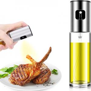 China Sliver 100ml Olive Oil Sprayer With Stainless Steel Cap supplier