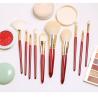 Red Wood Handle Powder Foundation Brush Single Rose Type Appearance CNAS