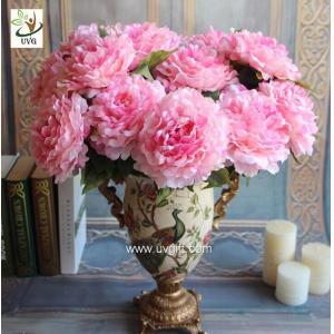 China UVG FPN101 Dining table centerpieces pink artificial peony silk flower arrangements for party decoration supplier