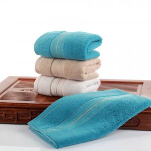 Striped Pattern 100% Cotton Thickened Absorbent Towels Soft Skin Friendly Quick Drying