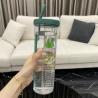 China Portable Personalized Clear Custom Printed Plastic Water Bottles 600ml BPA Free Water Bottle With Straw Leak Proof For Kids Daily Use 17.5*7.5cm140g wholesale
