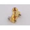China 40GHz 2.92mm Female End Launch Connector Gold Plated With Block For PCB Test wholesale