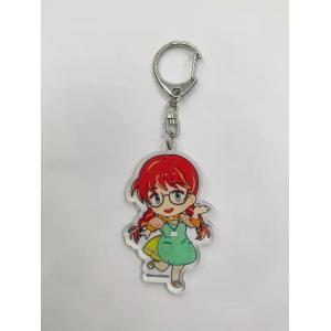 China Decorations Acrylic Sheet Keychain PMMA Material Red Hair Girl Image supplier
